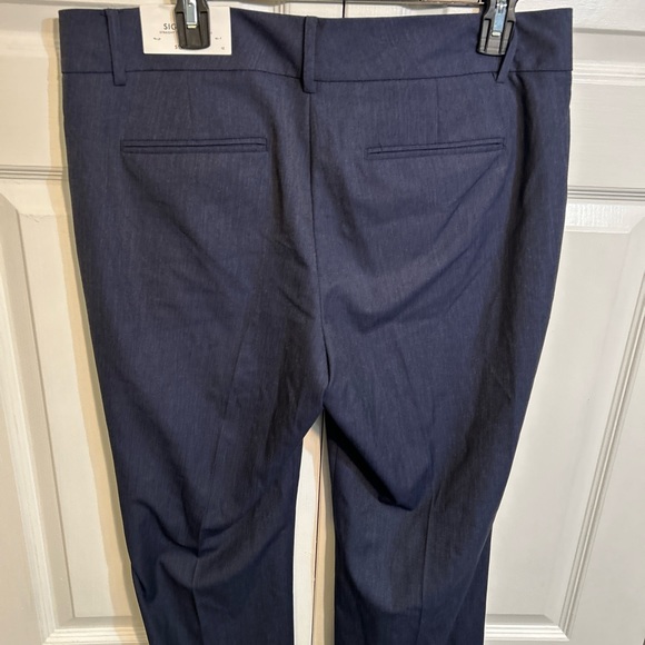 NWT Ann Taylor Factory Signature Pants Trouser Size 12 Straight Blue Flat Front - Picture 8 of 12